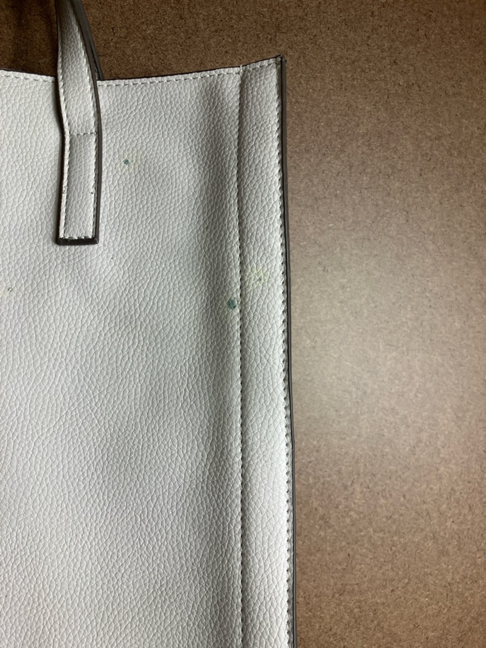 Steve Madden Cream Leather Tote with Removable Card Holder - Picture 5 of 13